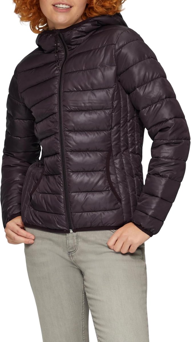 2147959 dames Gewatteerde jas met capuchon