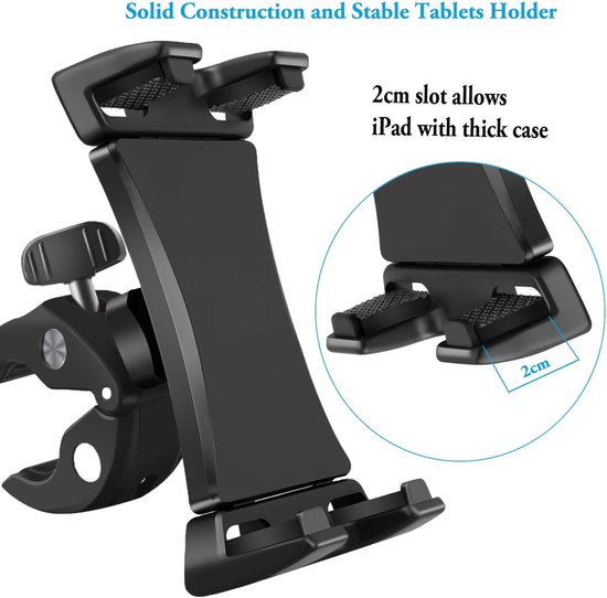 Muziekstandaard Tablet Smartphone Houder Heavy Duty 360 Graden Draaibare Klem Compatibel met 3,5 tot 13,5 inch Telefoon Tablets, iPad Pro 12,9 11 10,5 Air Mini, Surface Galaxy Tab, iPhone — afbeelding 2