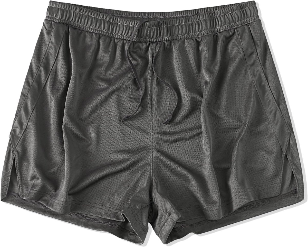Coulee Sportbroek voor heren, kort, 3 inch, mesh, hardloopbroek, trainingsbroek voor heren, kort, sneldrogende basketbalsportshorts met trekkoord