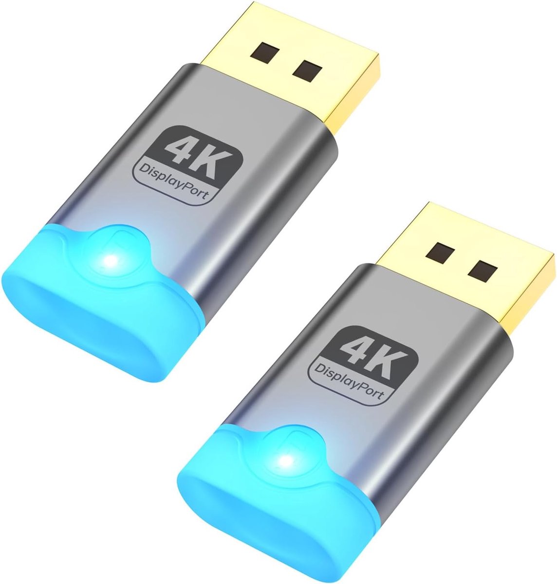 2 stuks DisplayPort Headless Ghost Display Emulator, DP-interface, 4K @60Hz, DP-Dummy Plug, EDID emulator, Display Emulator voor Mining, Remote Server, Virtuele Desktops, zonder monitor enz