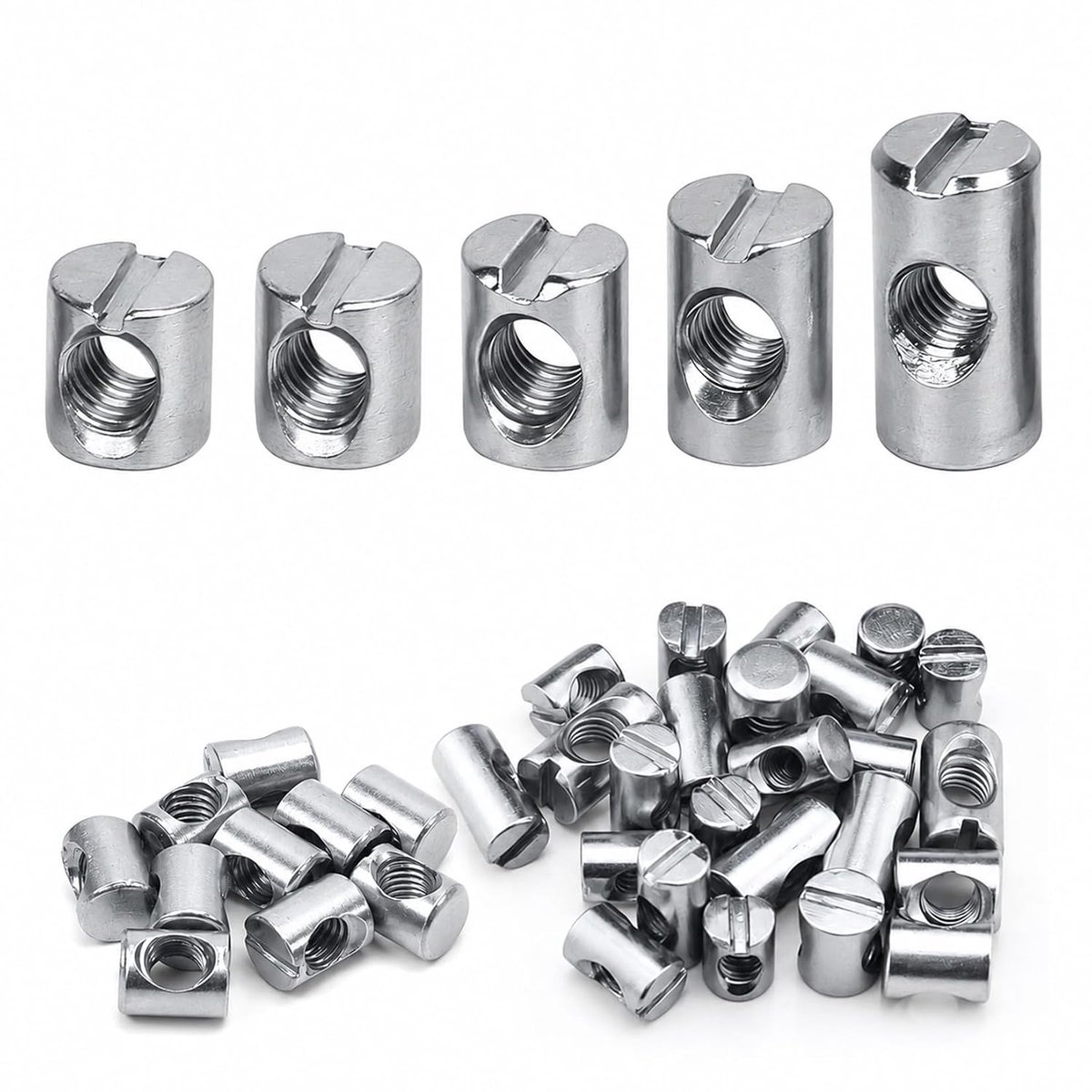 50 stuks dwarsbouten M6 cilindermoer
