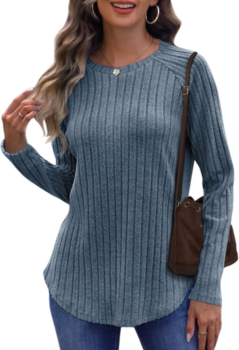 Damestrui voor dames, VK herfst damestops, basic damestops, tuniek, trui, elegante trui