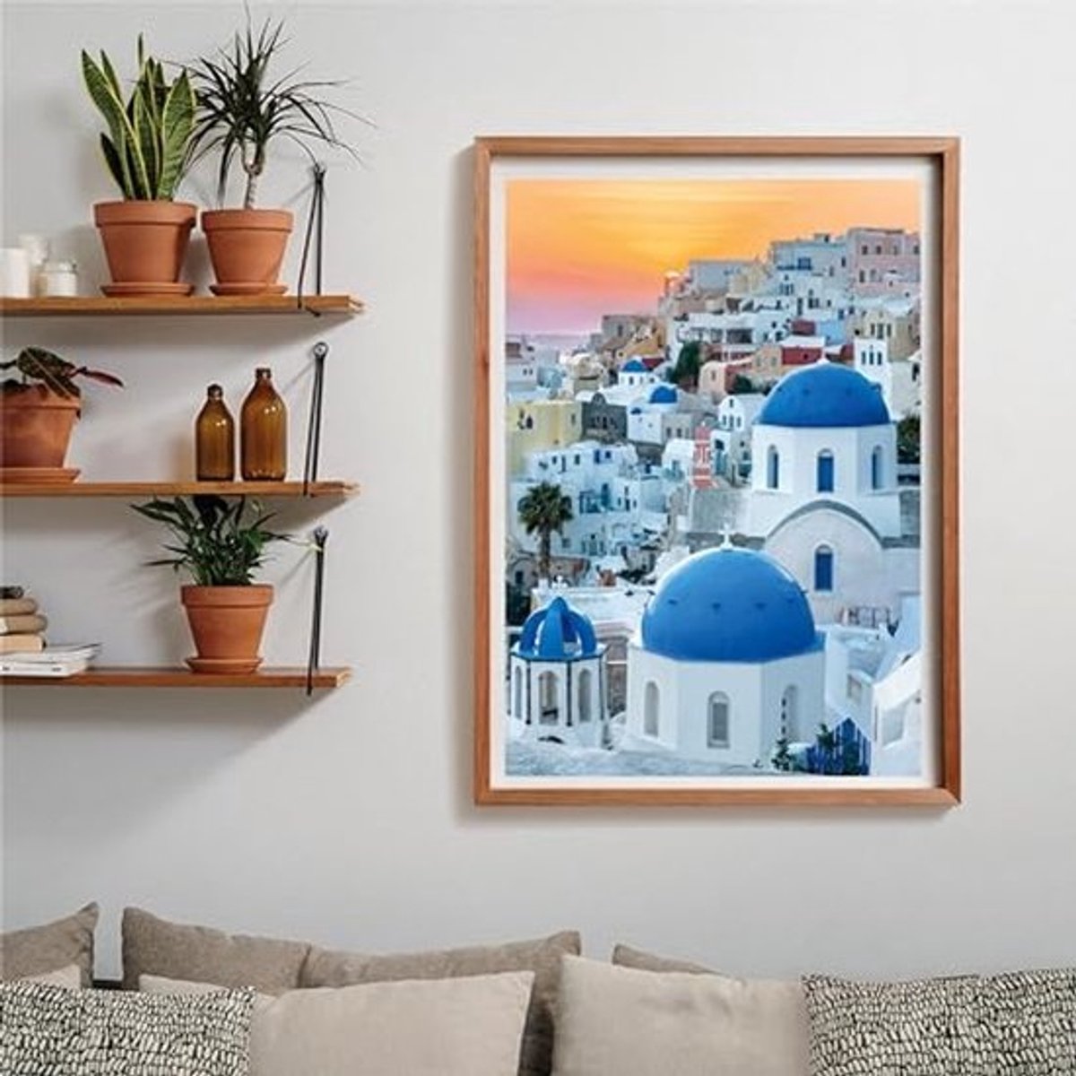 1000-delig Puzzel met Poster - Santorini Thema