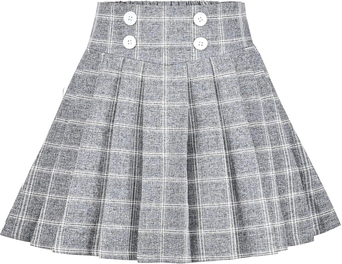 Rok Beige Geplooid Vlinderdas Back School Uniform 6-14 jaar