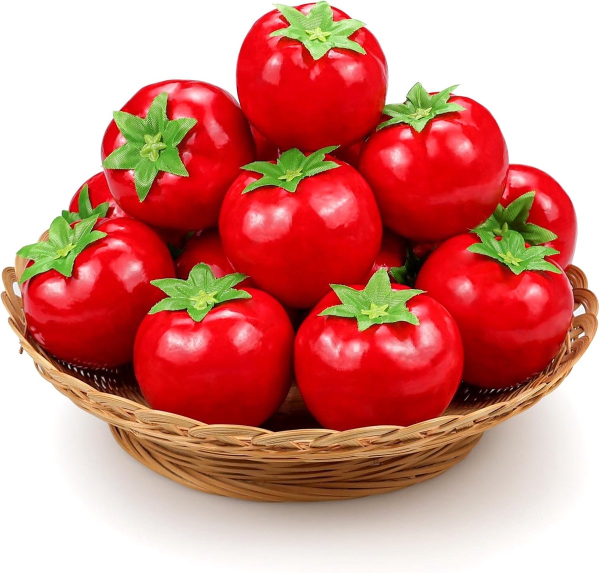 15 stuks Artificail-tomaten, nep-tomaten voor decoratie Kunstmatige groenten Tomaten, Normale grootte Simulatie Tomaten Keuken Home Decor, Kerstfeest Decor, Foto Fruit