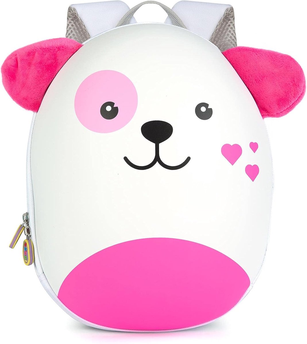 Boppi Tiny Trekker Kinderrugzak voor vakantie, reizen en kleuterschool, peutertas voor jongens en meisjes, 4 liter kleuterrugzak, Roze Hond, One Size, Reisrugzak
