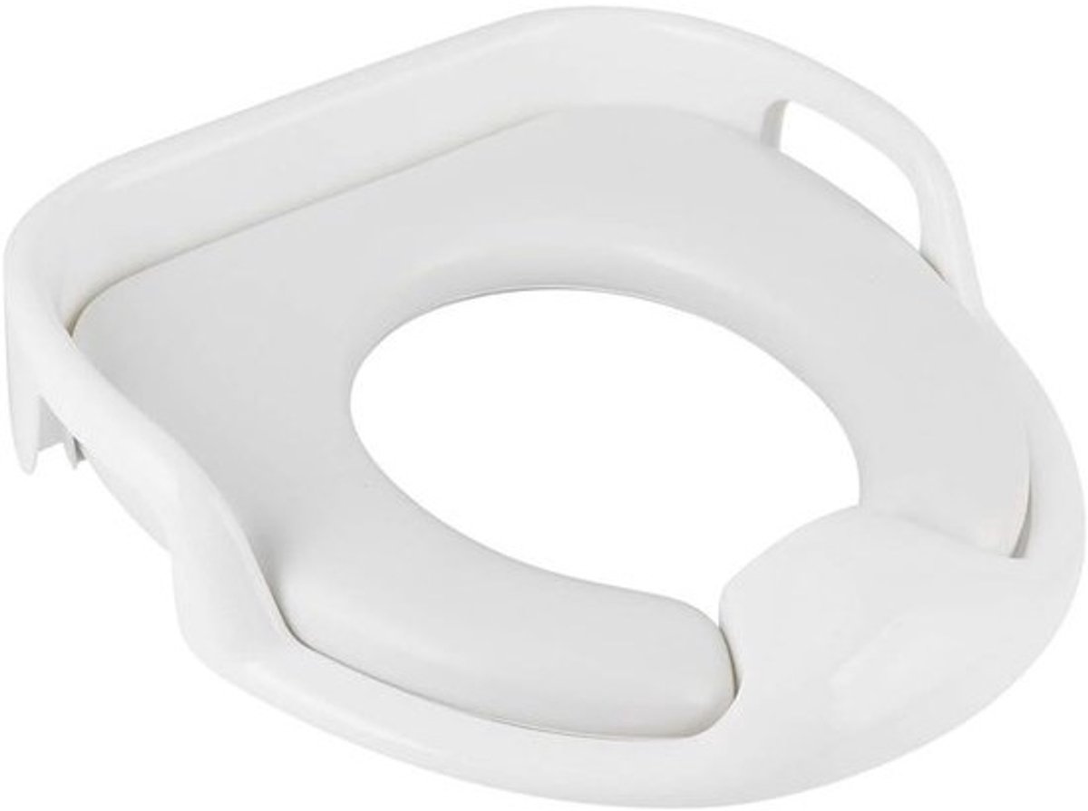 Zachte toiletpot voor kinderen met antislip handvat in wit - Zindelijkheidstraining, comfortabel en veilig