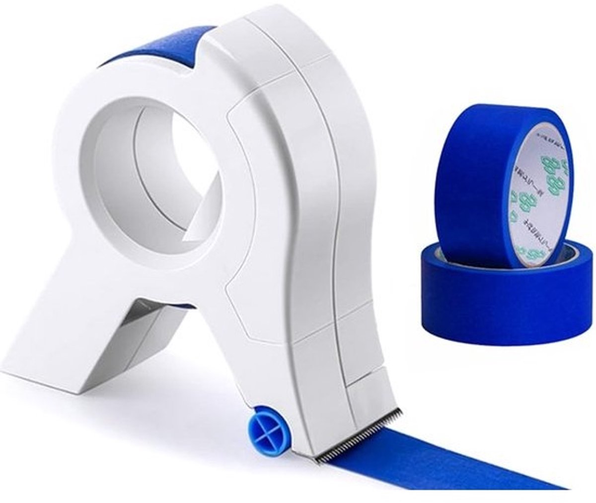 Professionele tape-applicator voor schilderwerk met 2 rollen tape voor lijsten en vloeren