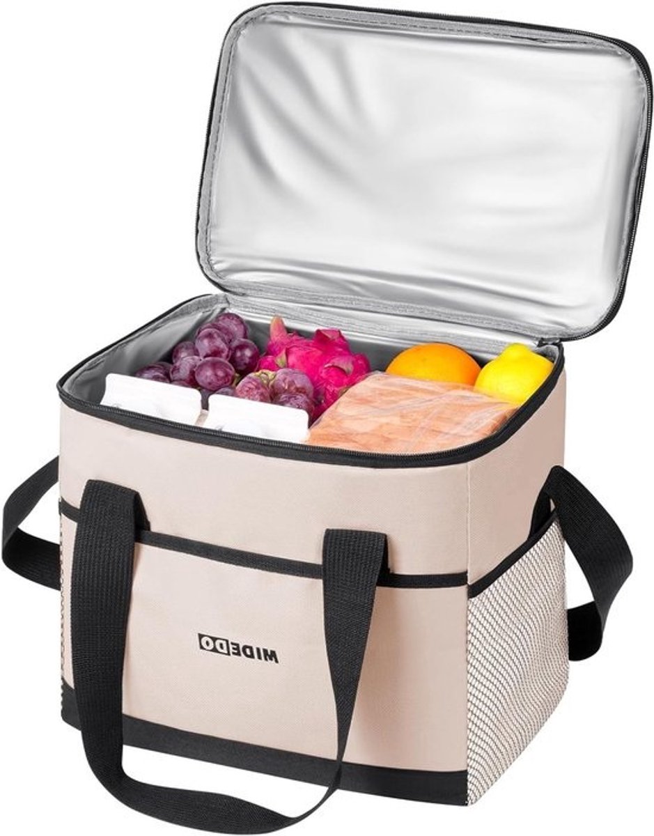 Isolerende lunchtas van 17.5 L - voor vrouwen en mannen, perfect voor werk, picknick en reizen - waterdicht met extra vakjes