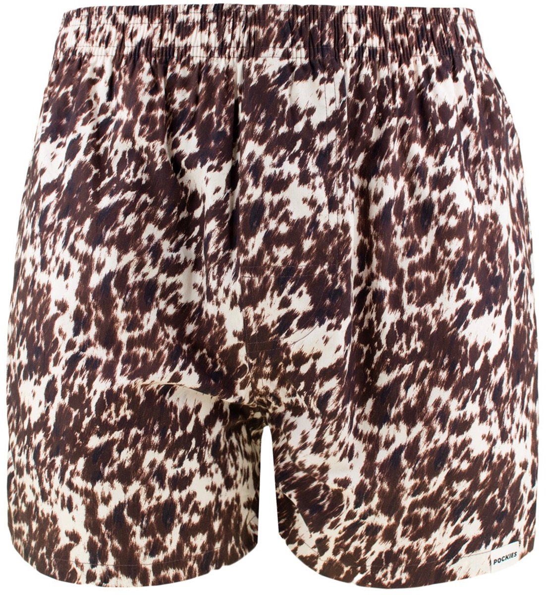 Pockies heren wijde boxershort cow bruin & wit