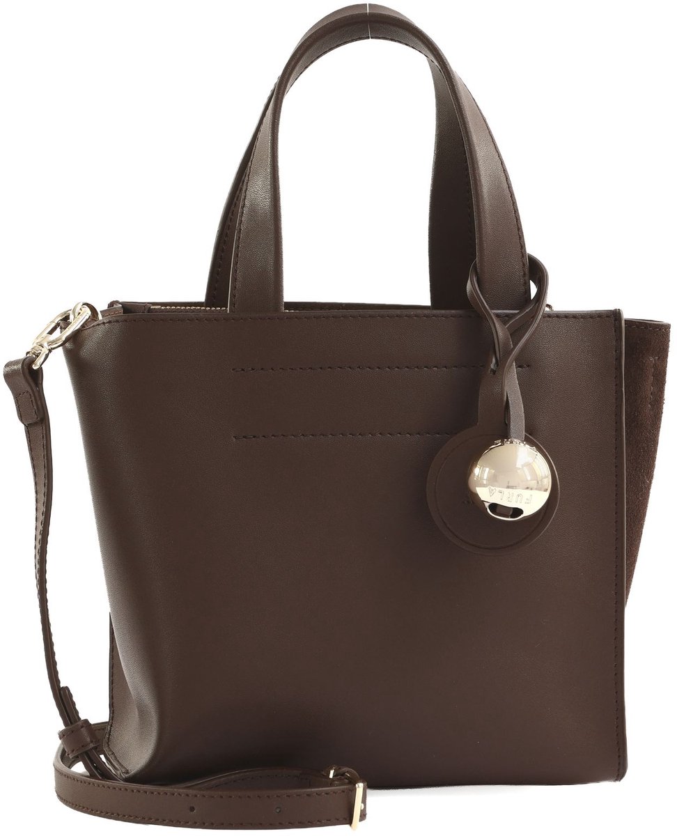 FURLA Leren handtas schoudertas Divide It Mini Tote Bag Toni Espresso donkerbruin
