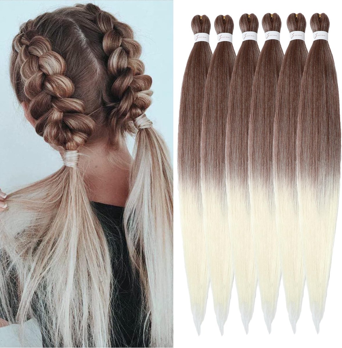 Vlechthaar 32 inch 6-pack haar (32 inch, 30-613#)