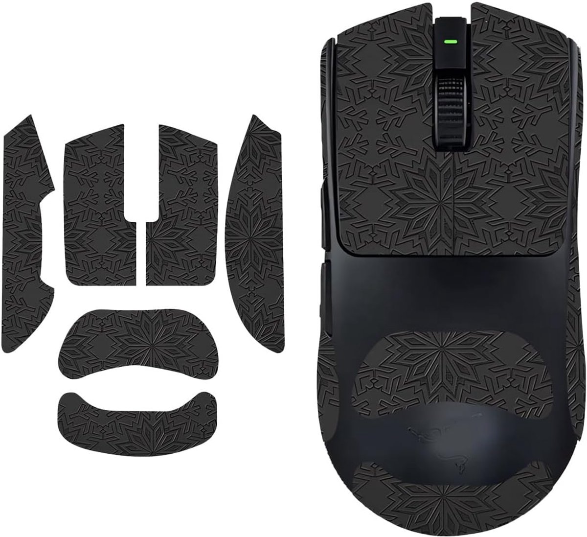 Voor Razer Viper V4 Pro Mouse Grip Tape, antislip zweetbestendige gaming grips, professionele precisie gesneden, zelfklevende tractiepads, zwart