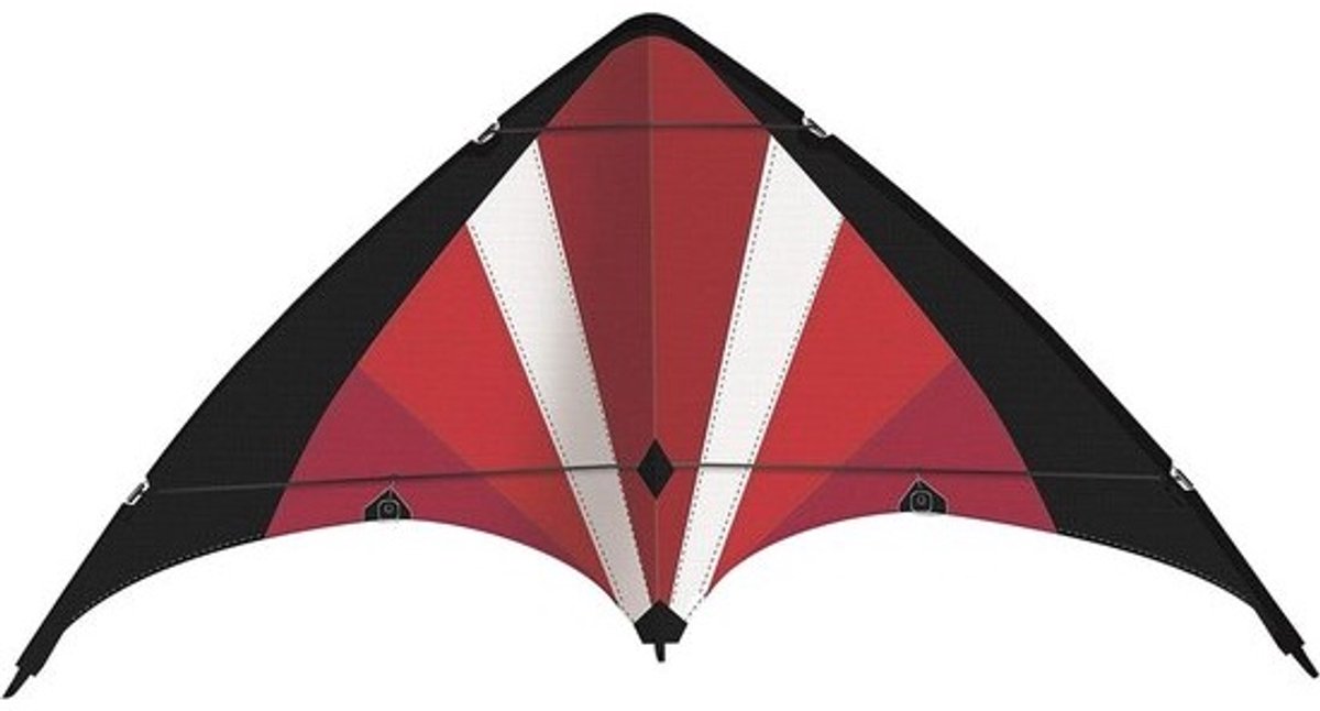Vlieger Sportstuurvlieger Power Move 130 - beginnersvlieger - ripstop polyester - glasvezelstangen - 130 x 69 cm
