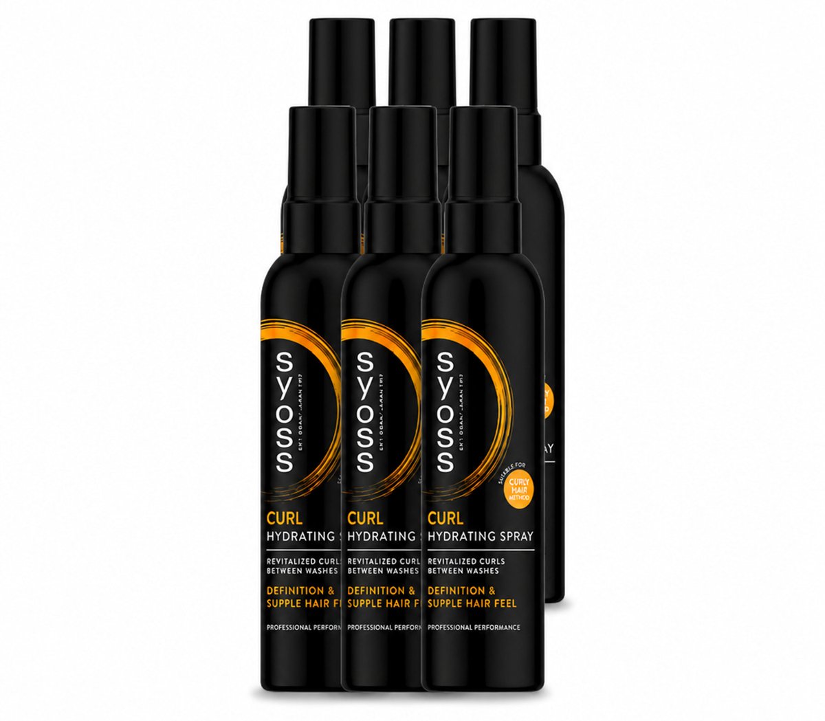 6 x Syoss - Curls - Haarspray - Veerkrachtige Krullen - 150 ml - Voordeelverpakking - 6 stuks