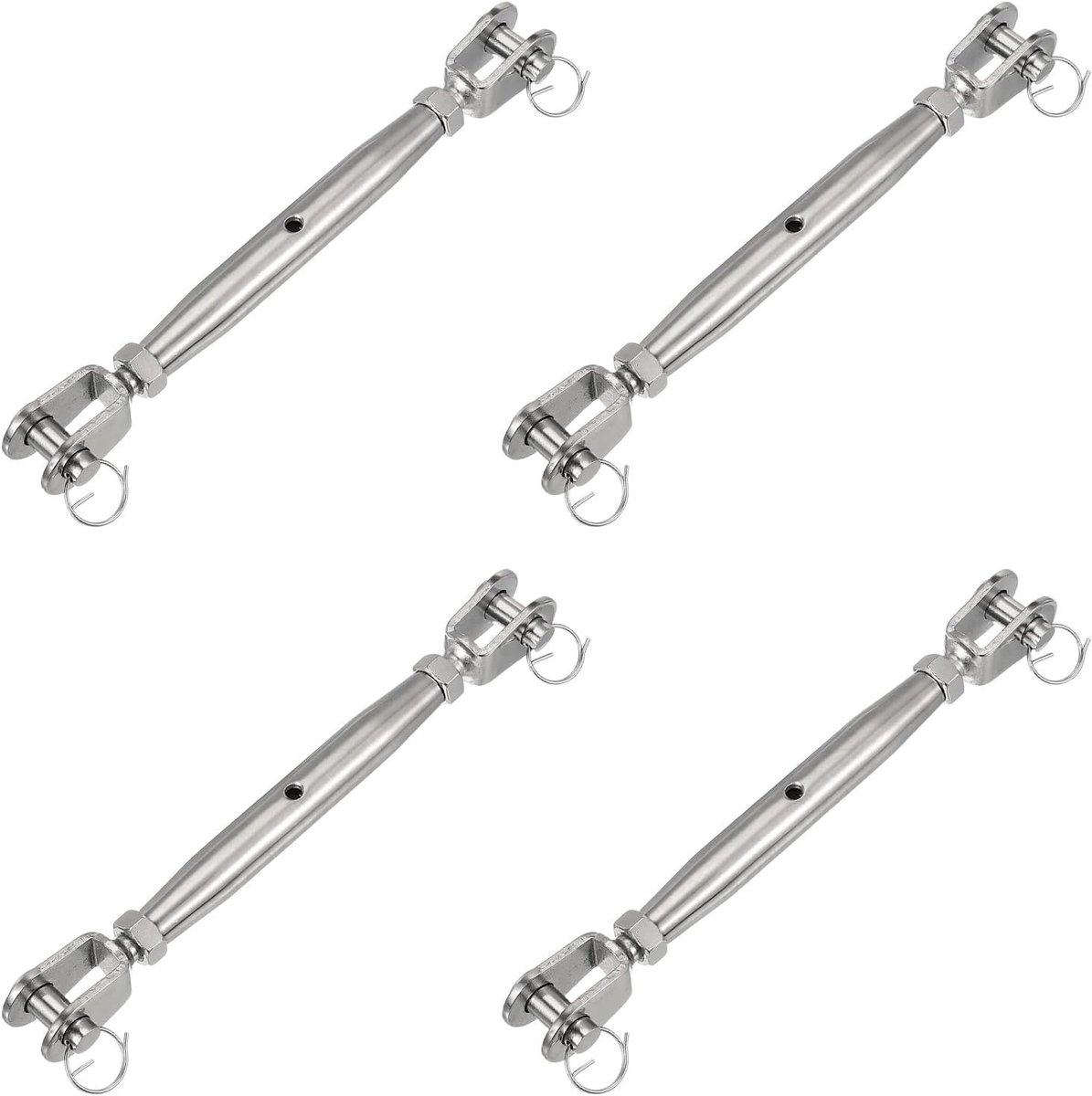 4 Stuks M16 (5/8 inch) Kabelspanners met Gesloten Behuizing en Toggle, Verstelbare RVS Kabelspanner voor Tuin, Constructie en Meubelprojecten, 5300lbs Belastingslimiet