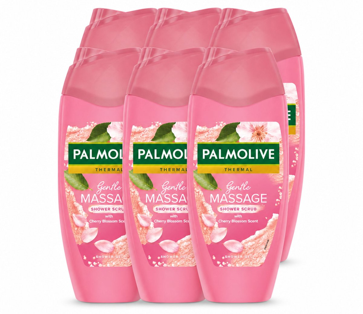 6 x Palmolive – Douchescrub – Thermal Cherry Blossom – 250 ml - Voordeelverpakking - 6 stuks