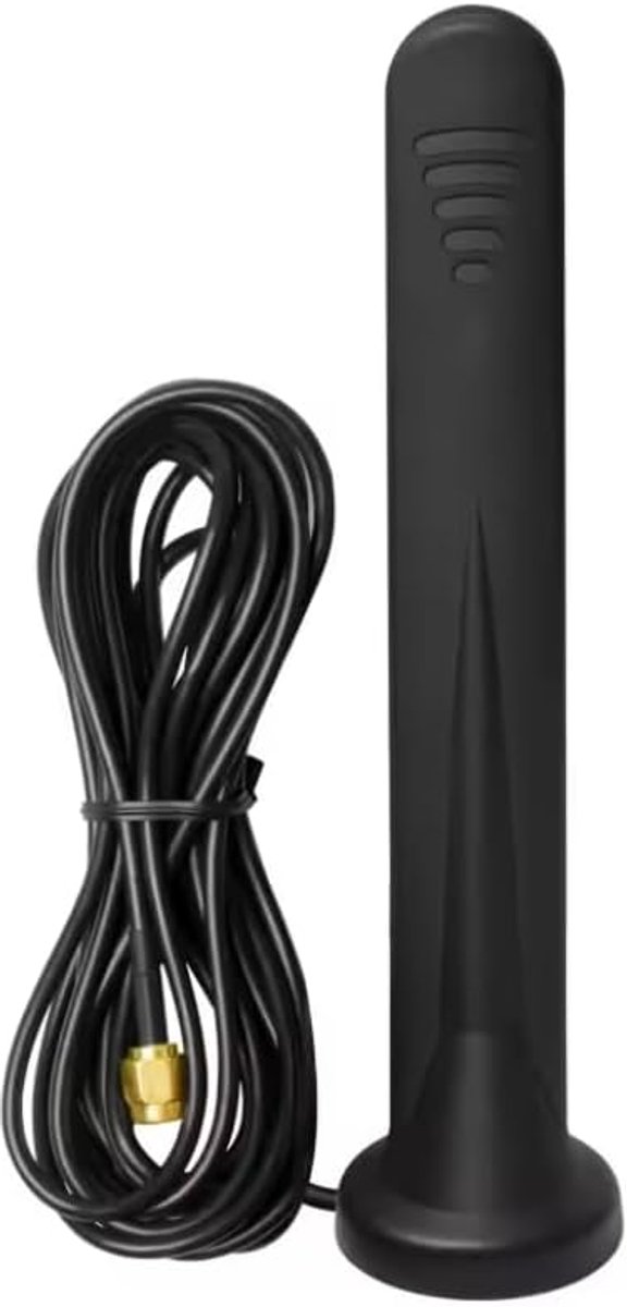 5G WiFi Antenne met SMA Stekker | Omnidirectionele 15dBi Externe LTE Band Antenne met Magnetische Voet | Signaalversterkerantenne voor PCI-E WiFi Netwerkkaart, IP Beveiligingscamera, Router