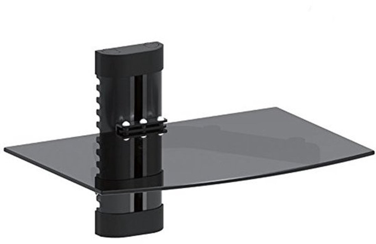 Glazen Wandrek voor Hifi- en Multimedia Apparatuur - Maximaal 8 kg, Verstelbare Planken