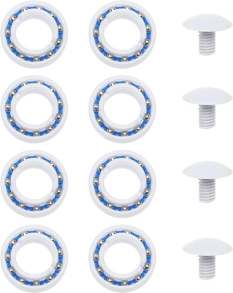 Set van 12 zwembadreiniger accessoires voor zwembadrobots - kunststof kogellagers en wielbouten