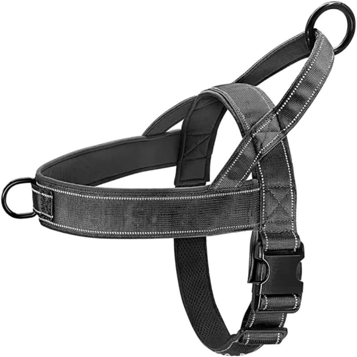 Hondentuigje voor middelgrote honden, verstelbaar, duurzaam, comfortabel, perfect voor training en wandelingen (L)