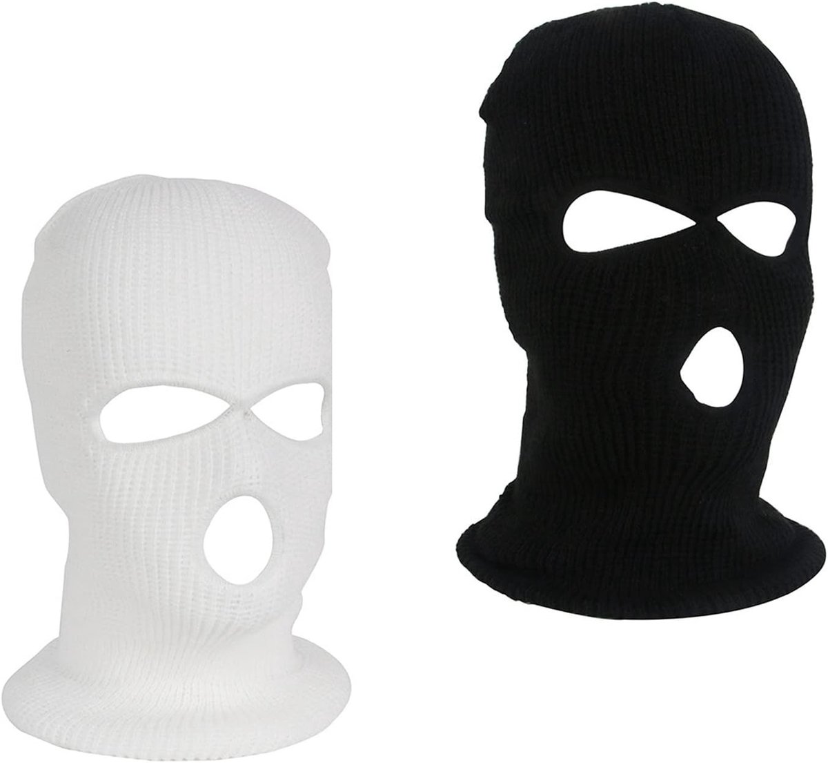 2 stuks balaclava - 3-gaats stormmasker, gebreide bivakmuts, multifunctioneel masker, skimuts voor motorfiets en fiets