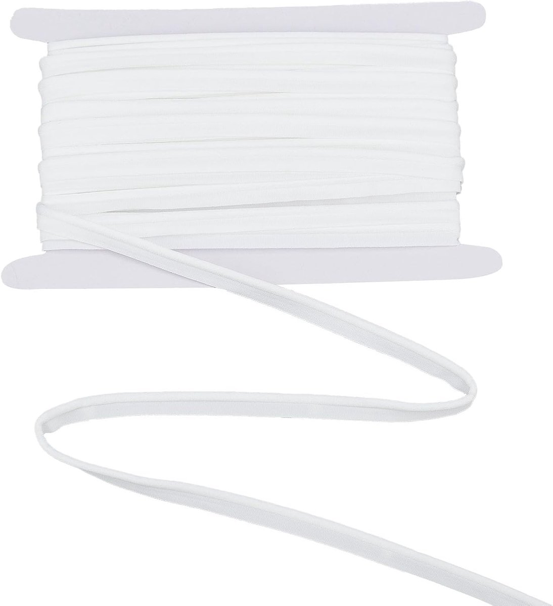 10 yard x 0,39 inch breed wit polyester en katoen doorgestikte biasband met luskoord naaibenodigdheden voor kledingaccessoires