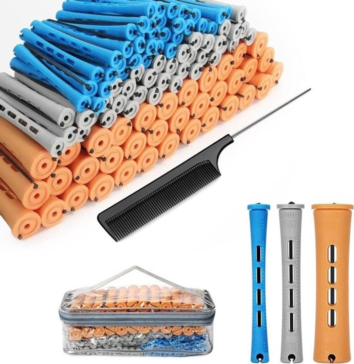 108 Stuks Haar Wave Stokken - Korte Koude Golf Stokken voor Permanent Krullen, Haarstyling en DIY Tools in 3 Kleuren
