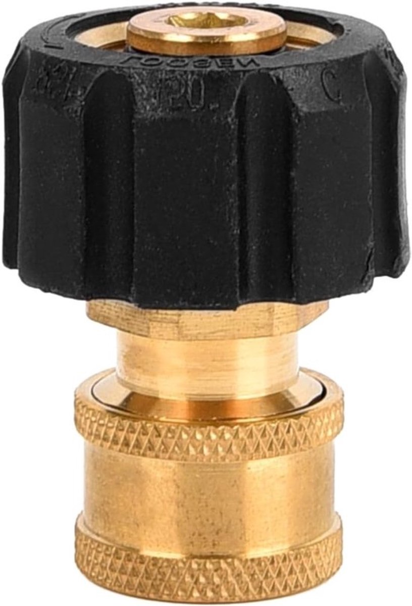 ZEYNOMAX - POWERTOOL M22 naar 1/4" quick-releaseadapter - Messing - Hogedrukslangverbinder