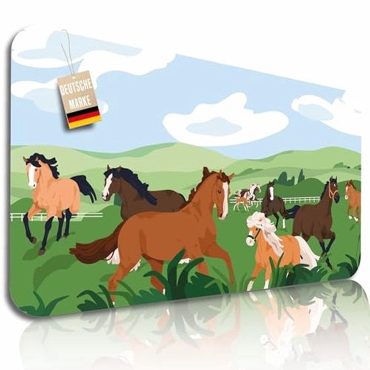 Bureauonderlegger voor Kinderen – Waterafstotend Deskpad met Educatieve Prints (Paarden)
