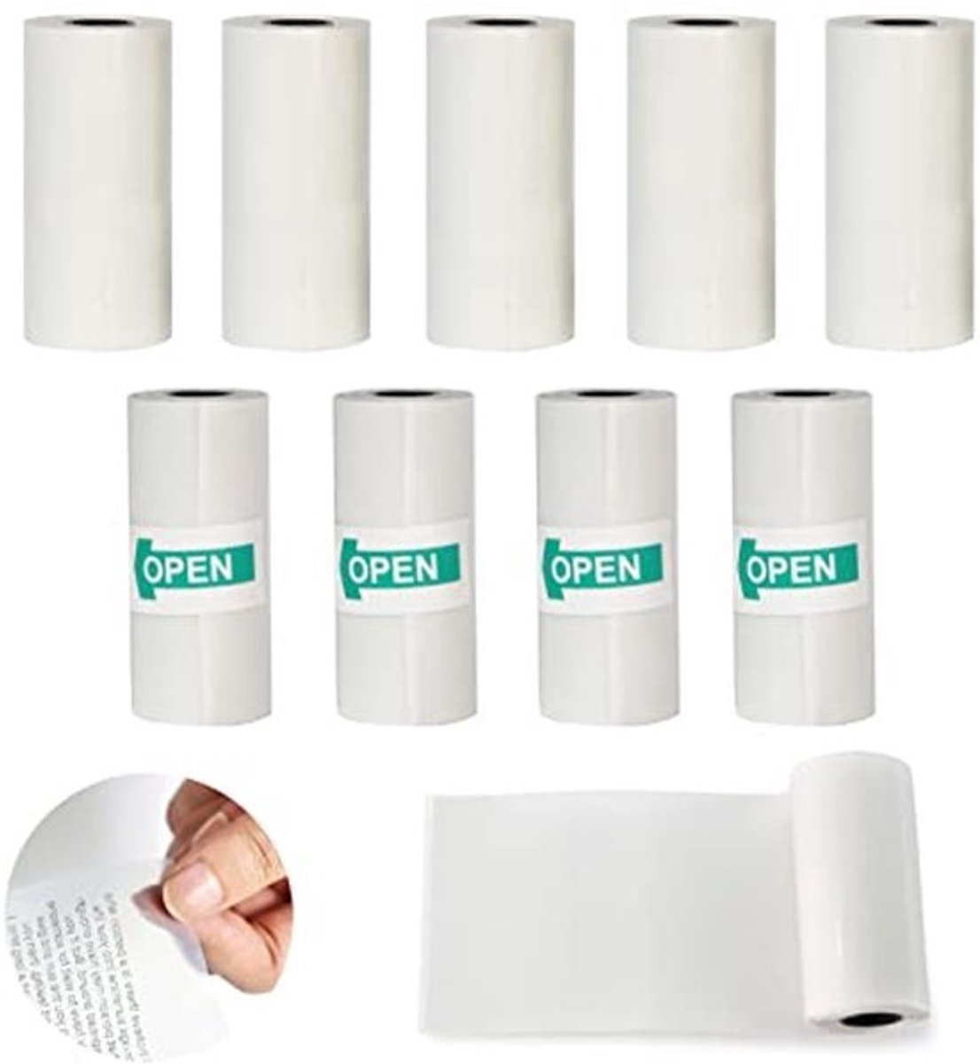 Transparant Thermisch Printerpapier - 10 Rollen 57 x 25 mm - Zelfklevende Mini Thermorollen voor Fotoprinter