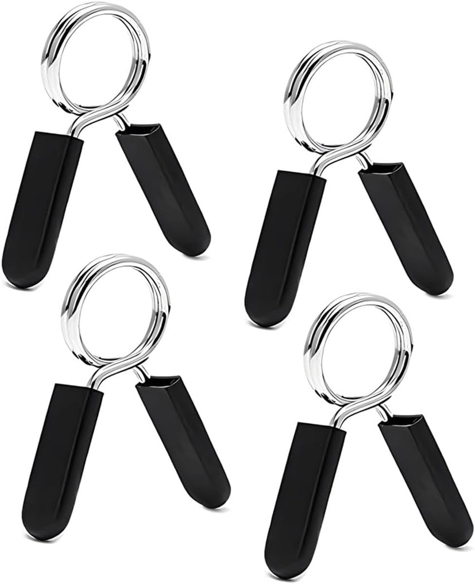 4 stuks Sports veersluitingen, veervergrendeling, haltersluitingen, paren, voor haltertraining, krachttraining, gewichtheffen, bodybuilding, fitness, veerclip, halter