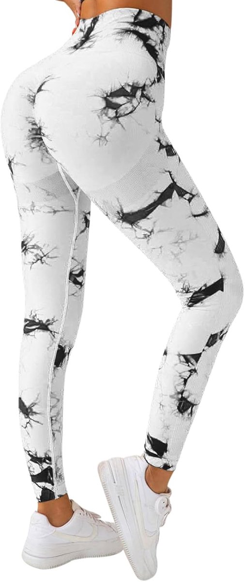 Leggings voor dames, hoge taille, sportlegging, booty, scrunch, lang, naadloos, yoga, gymbroek, push-up