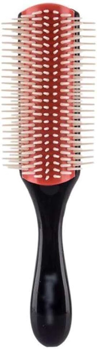 Stylingborstel rood bruin- krullen - kroeshaar - definieren - borstel - kunststof - detangle brush - Ontklit Borstel | edge control