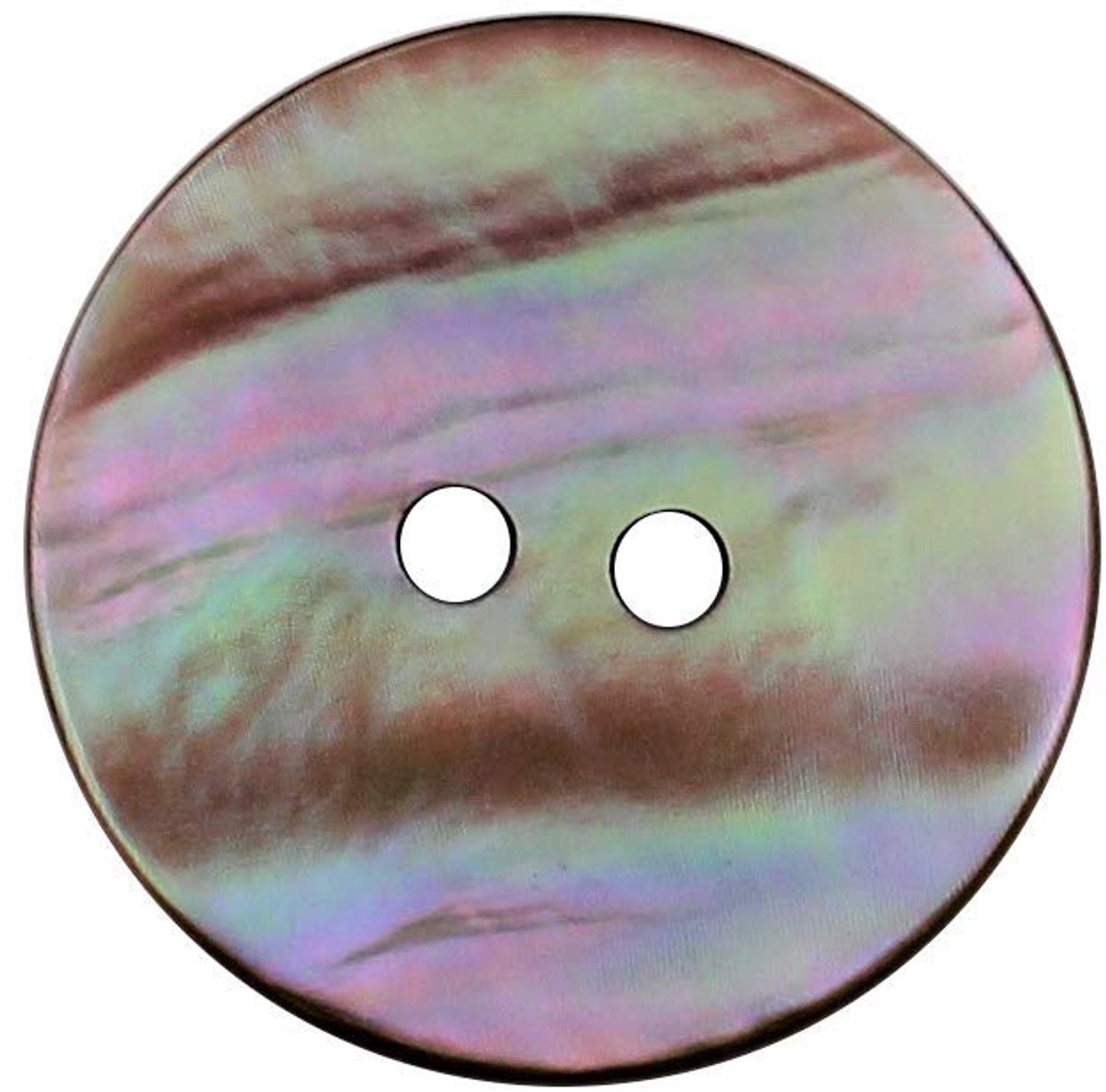 Knopen 2 gaten wit crèmewit tot regenboogkleuren glinsterend (15 mm)