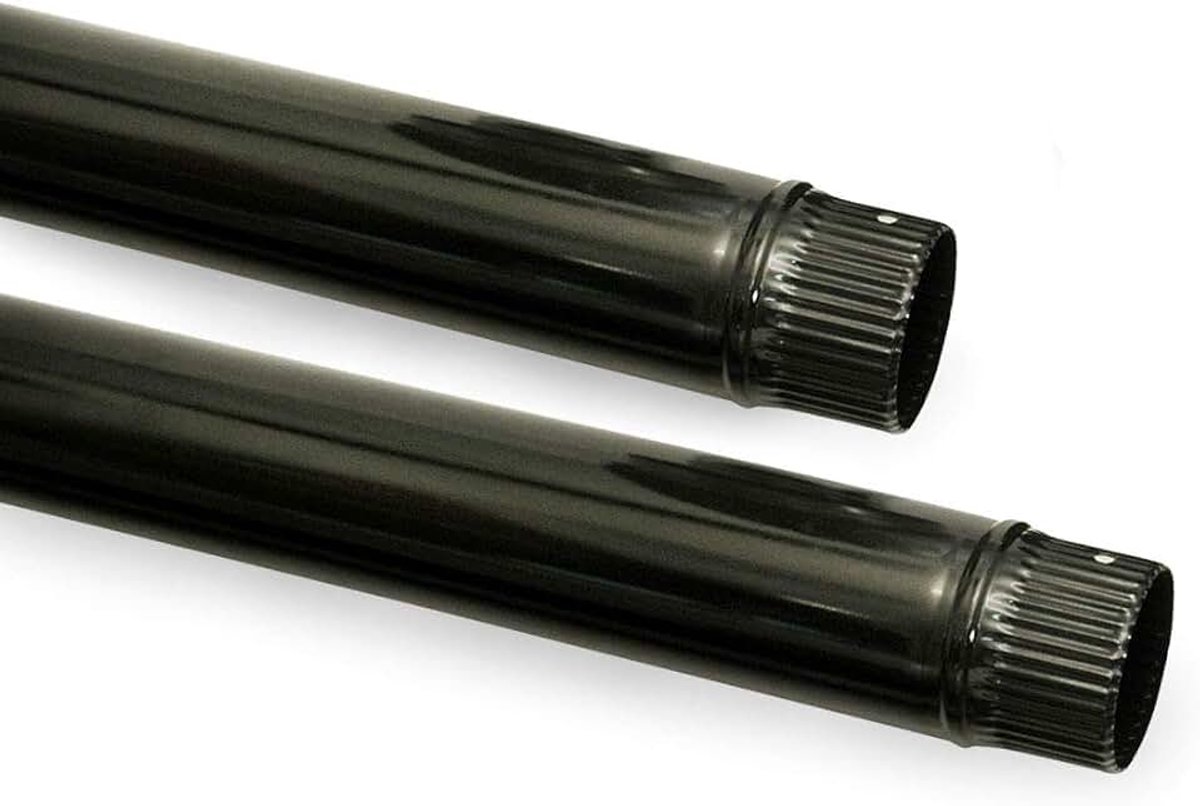 Buis, zwart, geëmailleerd, 900 °C, Ø 120 mm, 1 meter