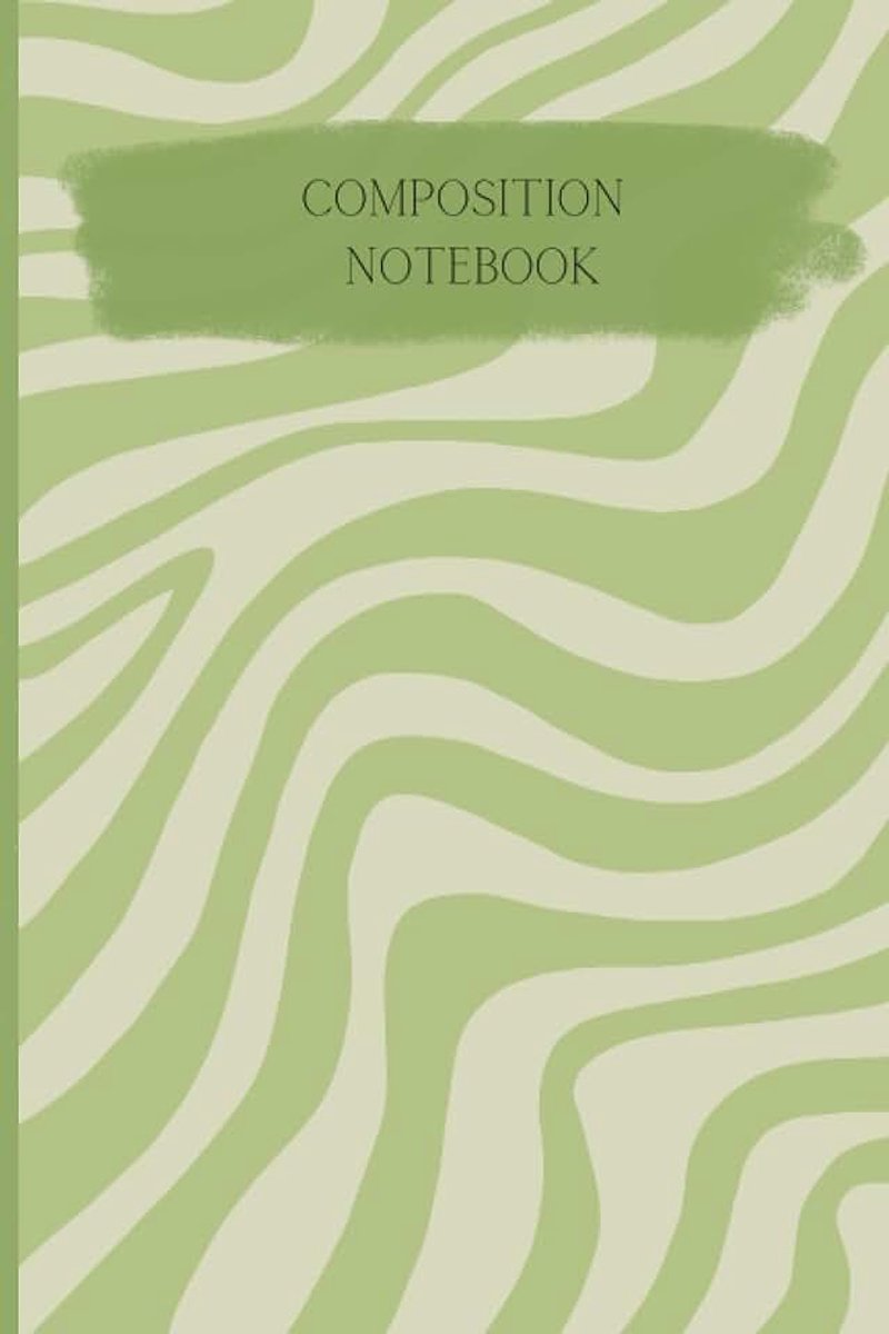 Notebook Wide Ruled Swirls: Composition Notebooks | Aesthetic Preppy Notebook | 120 Pages 6x 9": paperback