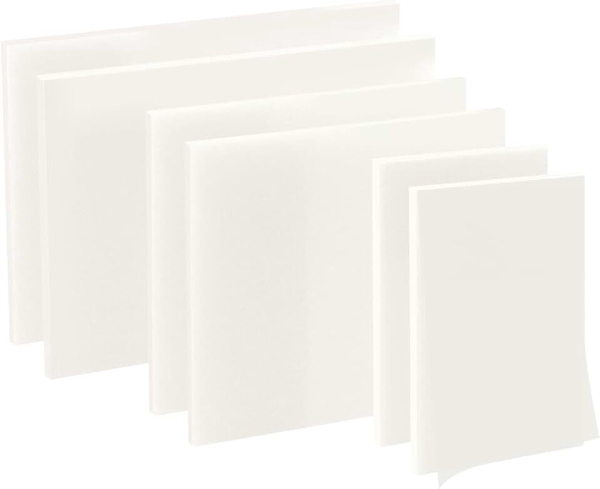 300 vellen transparante zelfklevende notitieblaadjes, 6 verpakkingen zelfklevend en herbeschrijfbaar Clear Sticky Notes Set, 3 maten, waterdichte zelfklevende notitieblaadjes, plakbriefjes papier voor