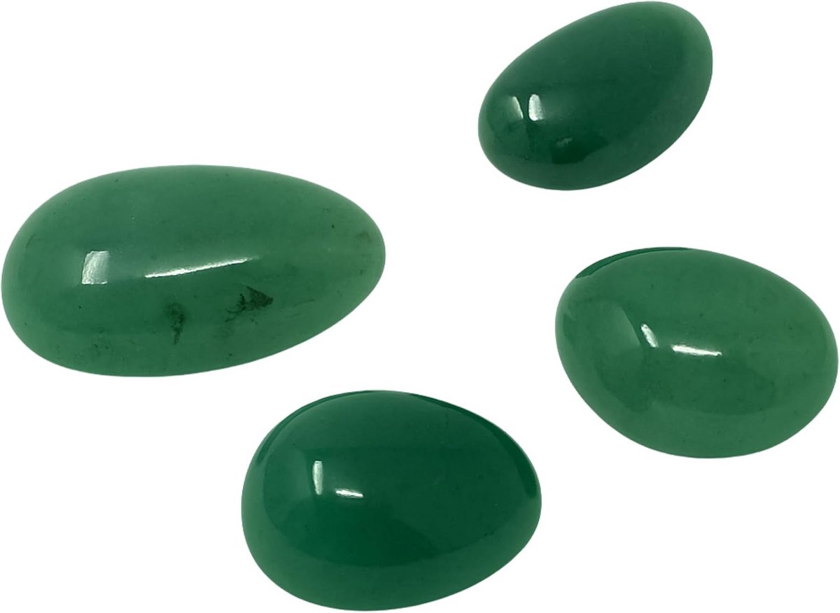 Aventurijn, natuursteen, gepolijst, set met 3 stenen voor Reiki-chakra-meditatie, emotionele harmonie, geluk en natuurlijke frisheid, decoratieve mineralen