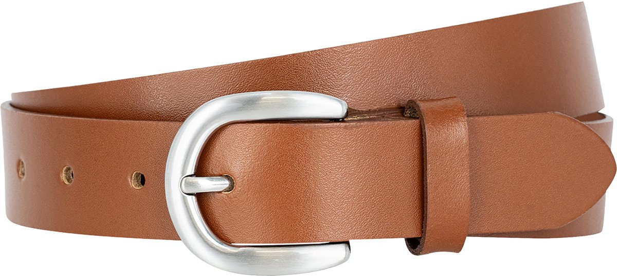 LINDENMANN dames leren riem - cognac