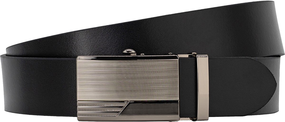 LINDENMANN leren heren riem - zwart