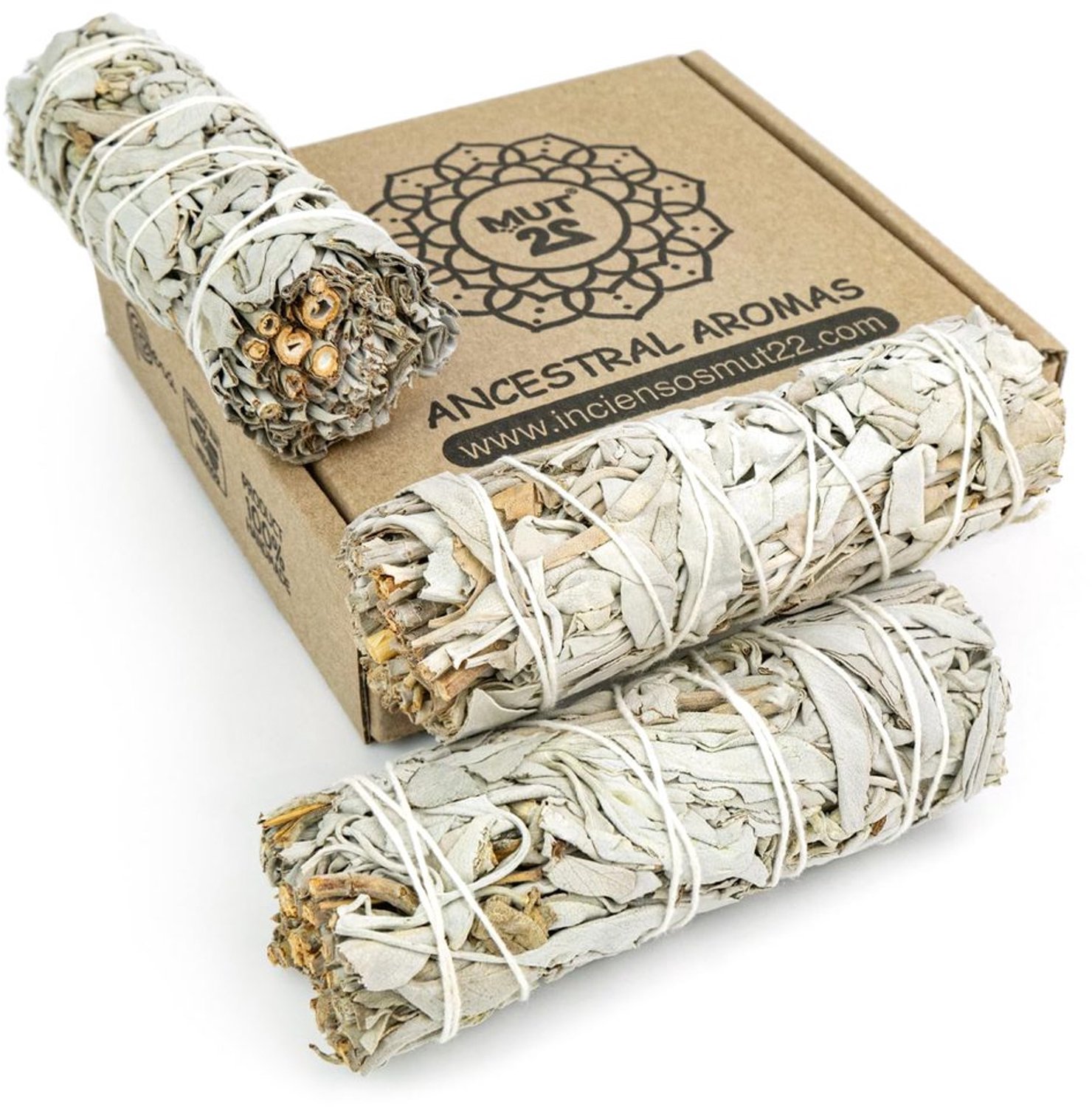 Set van 3 Witte Salie Bundels voor Rookceremonies