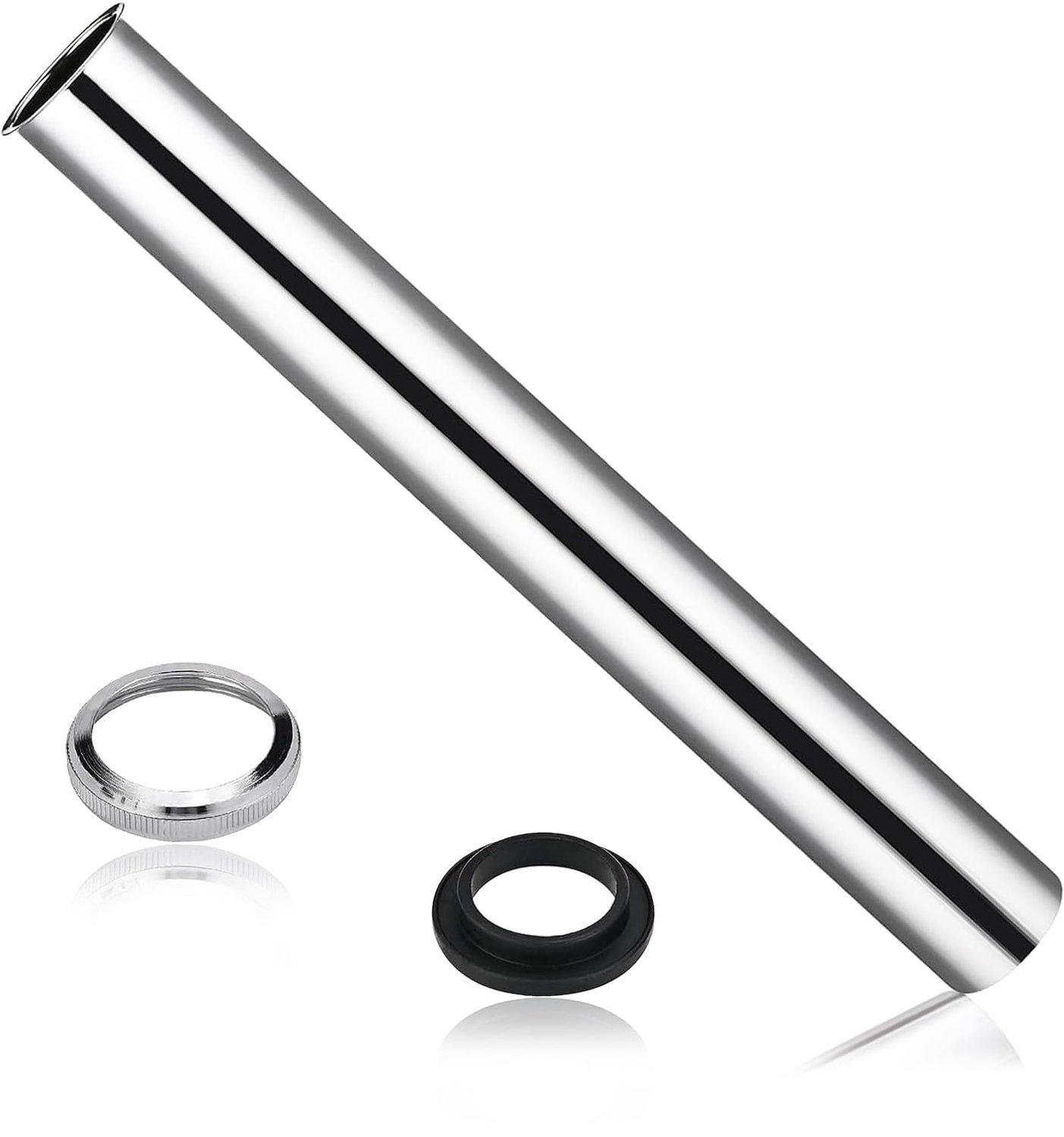Universele Dompelbuis voor Sifon - 30 cm Verlengbuis met Rubber Afdichtring