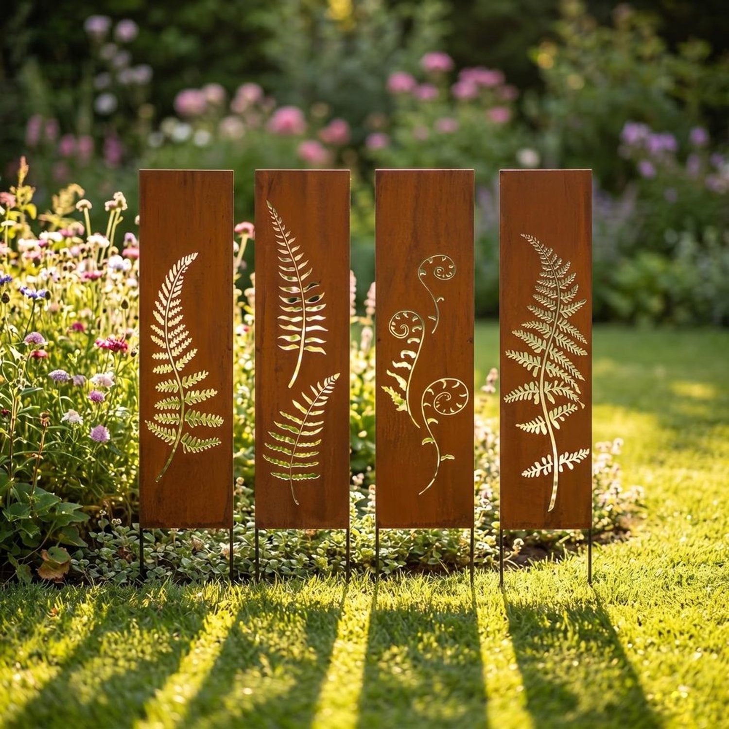 Set van 4 Inkijkbeschermingen van Metaal voor de Tuin