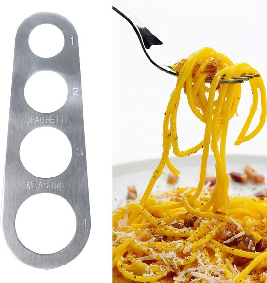 RVS Spaghetti Meetinstrument voor 4 Porties — afbeelding 2