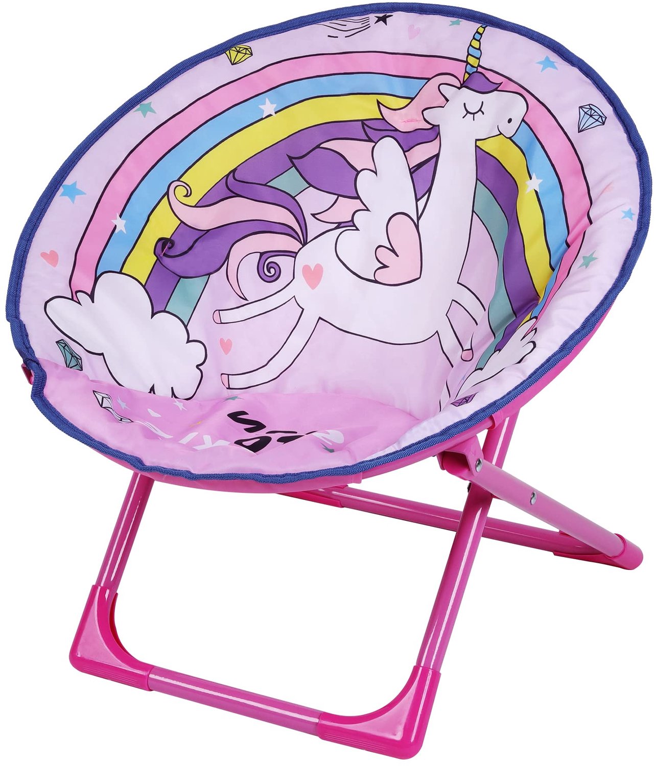 Regenboog Eenhoorn Moonsstoel - Opvouwbare Campingstoel voor Kinderen