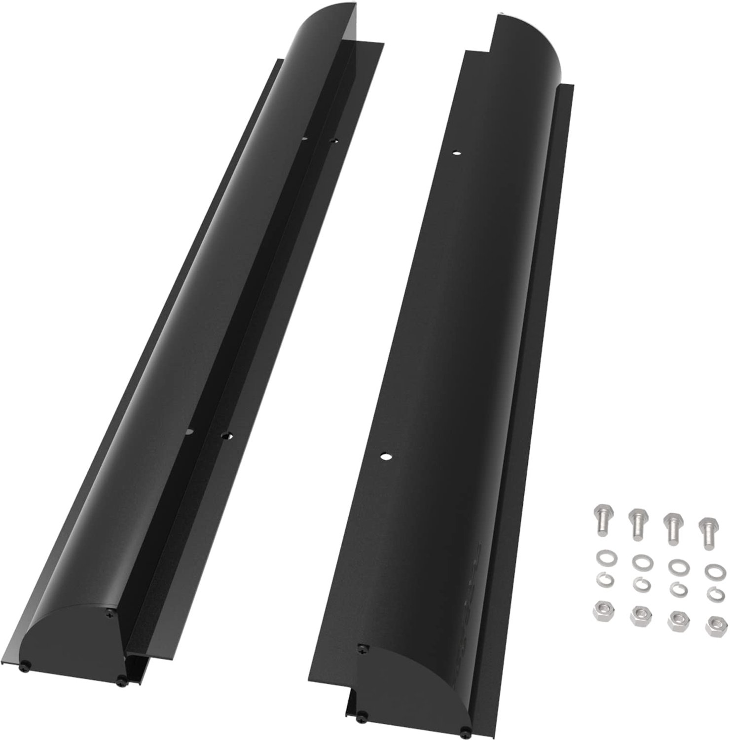 Aluminium Spoiler voor Zonnepaneel - Zwart 670 mm met Voorgeboorde Gaten