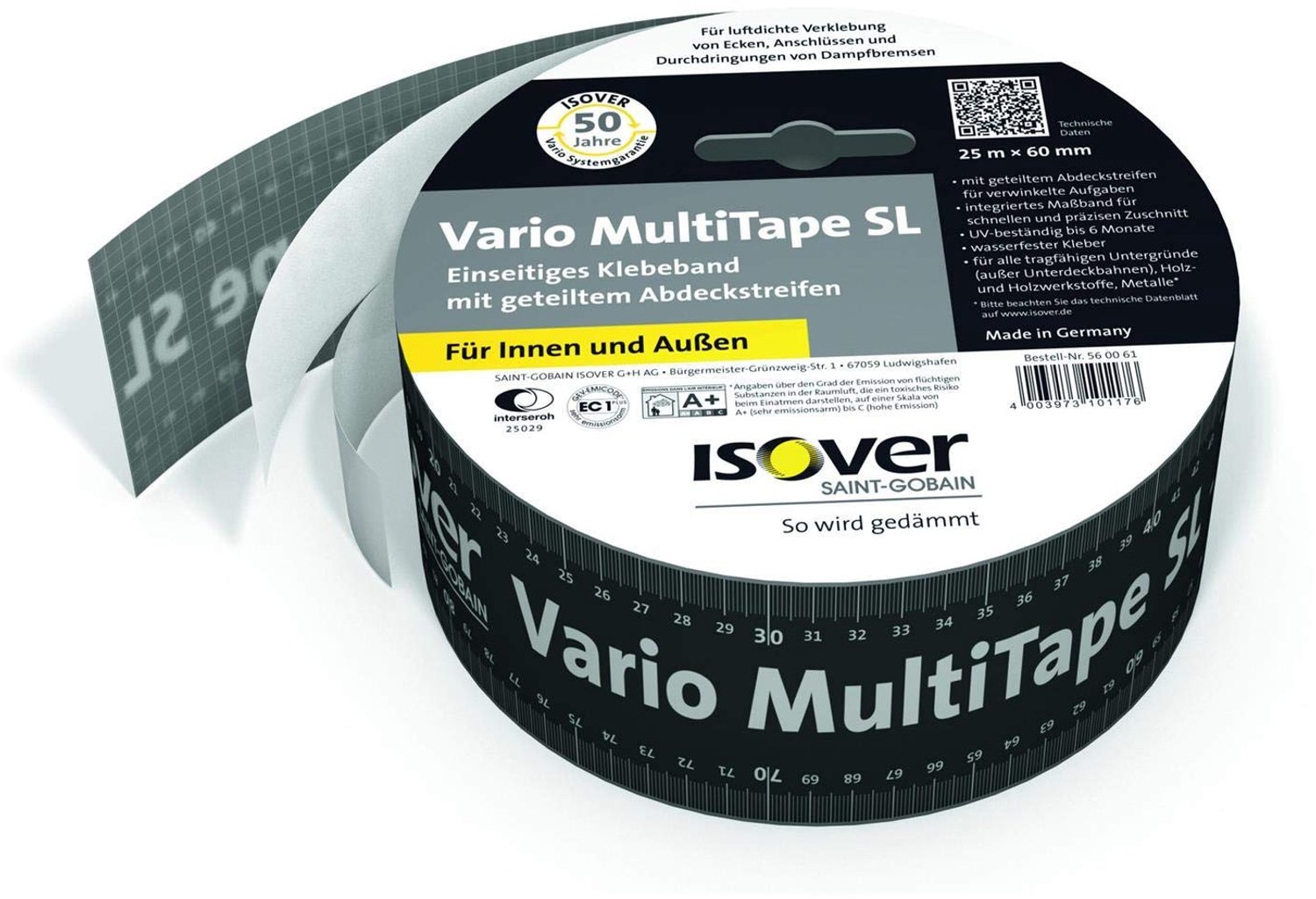 Vario Multitape SL - 25 m x 60 mm Plakband voor Dampschermfolie