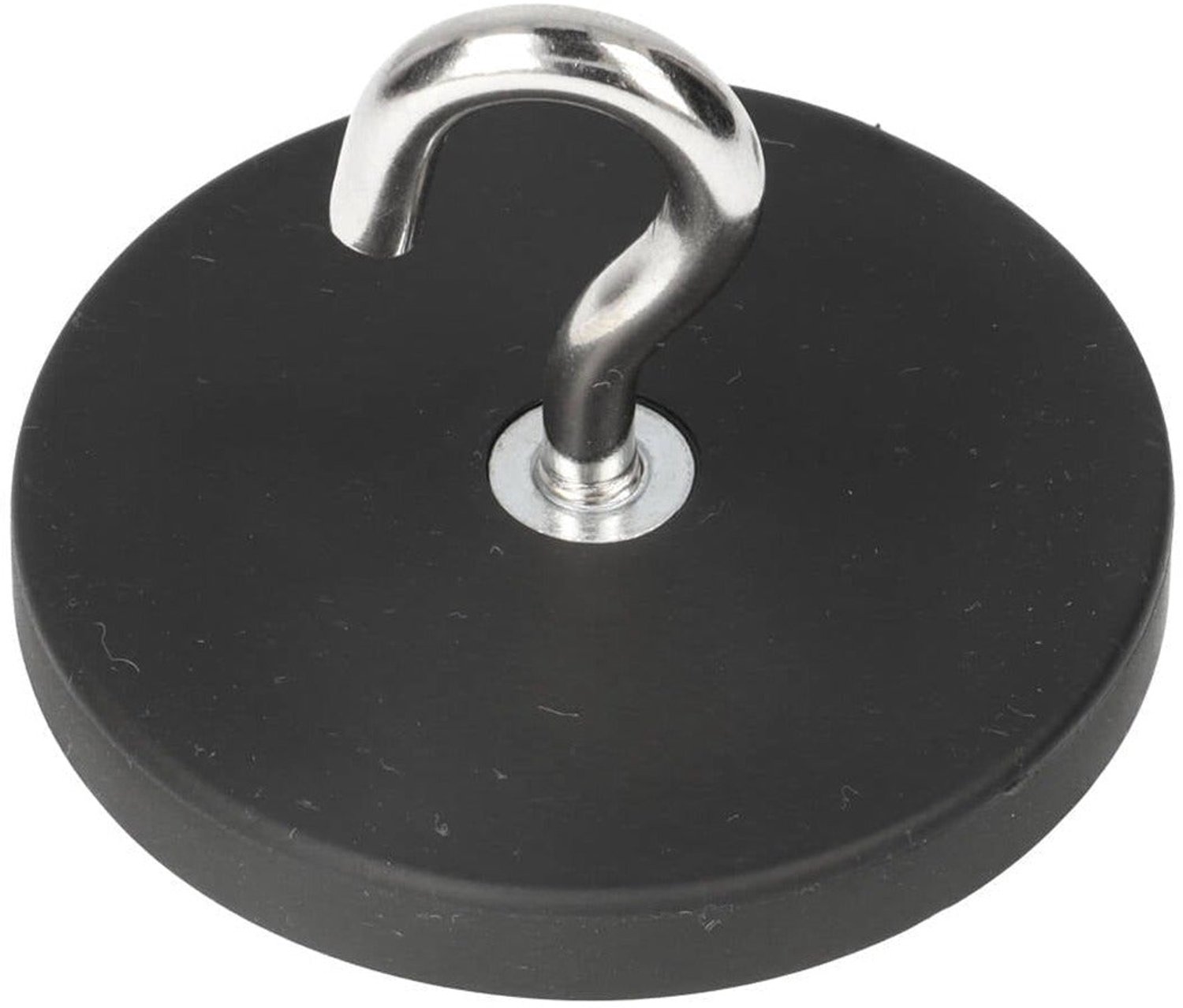 Neodymium Haakmagneet Ø66 x 8 mm N40 stalen pot rubber ommanteld M6