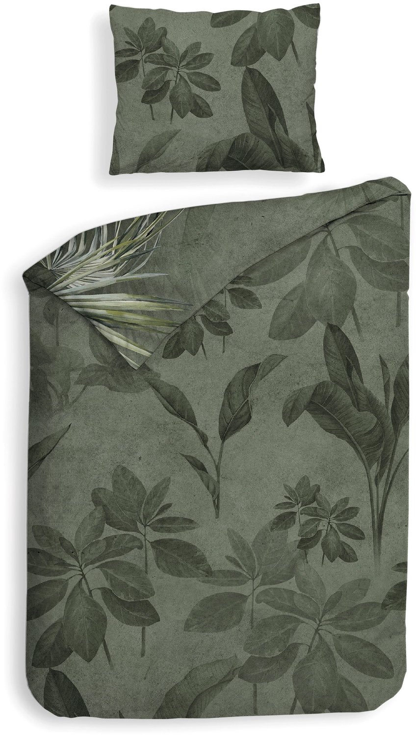 Heckettlane Dekbedovertrek Katoen Satijn Mai - Forest Green - 100% Katoen-Satijn - Dekbedovertrek 200x200/220cm - Tweepersoons - Bangkok van Merkloos — afbeelding 5